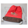 erprobter Rucksack - Turnbeutel - Wanderbeutel - bestickt - Schmetterlinge, rot – Bild 2