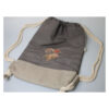 erprobter Rucksack - Turnbeutel - Wanderbeutel - bestickt - Steampunk, Uhrwerk, grau – Bild 2