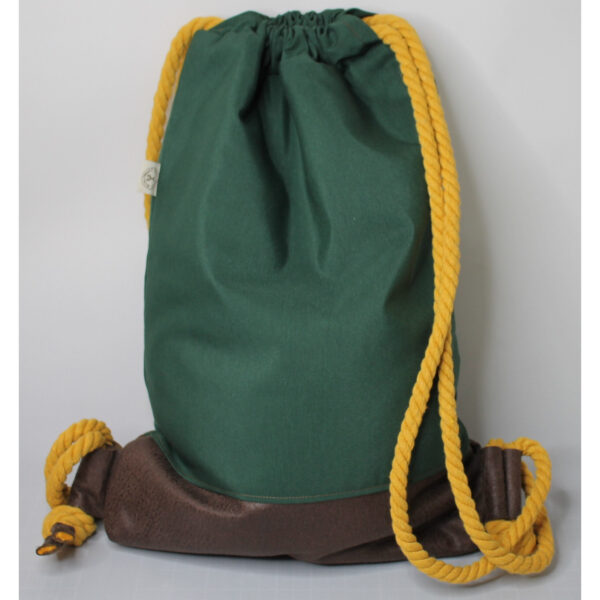 erprobter Rucksack - Turnbeutel - Wanderbeutel - bestickt - Steampunk, Uhrwerk, dunkelgrün – Bild 6