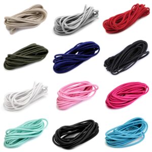 0,85EUR/m - 3 Meter Gummikordel - rund - 3 mm - Gummischnur - Hutschnur - Farben