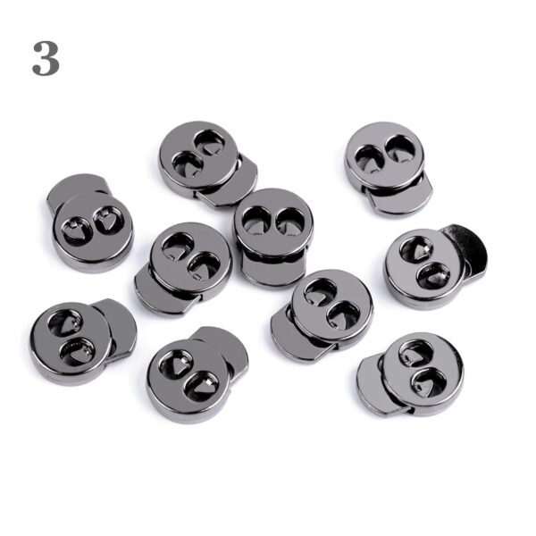 5 Paar (10 Stk.) Kordelenden Kordelstopper - bis 3,5mm - Metall - 3 Farben – Bild 4