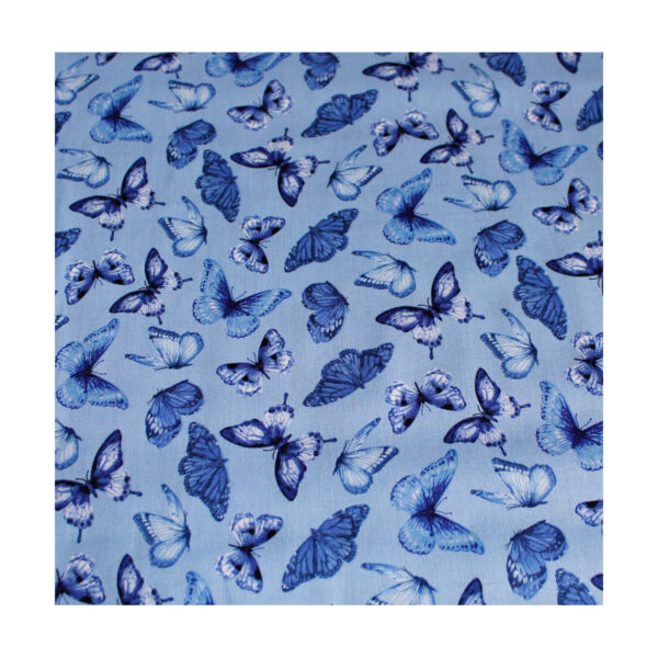 13.80 Euro/m - Baumwollstoff - Patchworkstoff - Blue Jubilee - Schmetterlinge