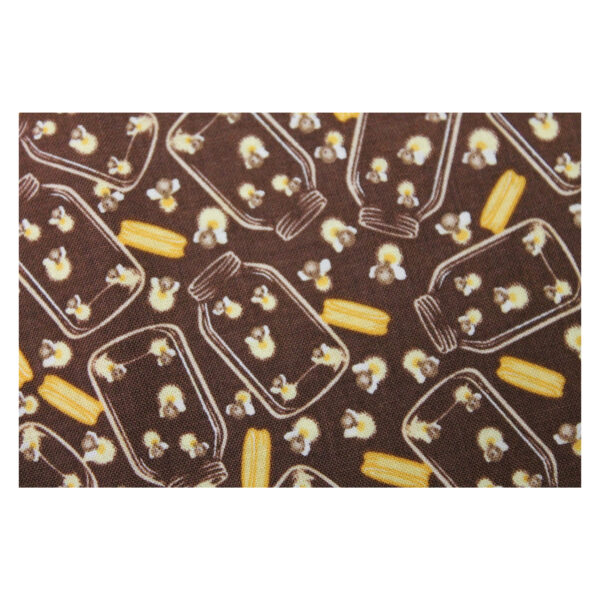 13.80 EUR/m - Baumwollstoff - Patchworkstoff - Bienen - Camp a lot - braun, gelb – Bild 2