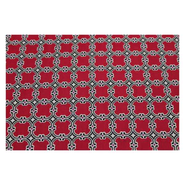 13.80 Euro/m - Baumwollstoff - Patchworkstoff - Ornament - Kabloom - schwarz, weiß, weinrot