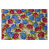 13.80EUR/m - Baumwollstoff - Patchworkstoff - Rosen - blau , rot