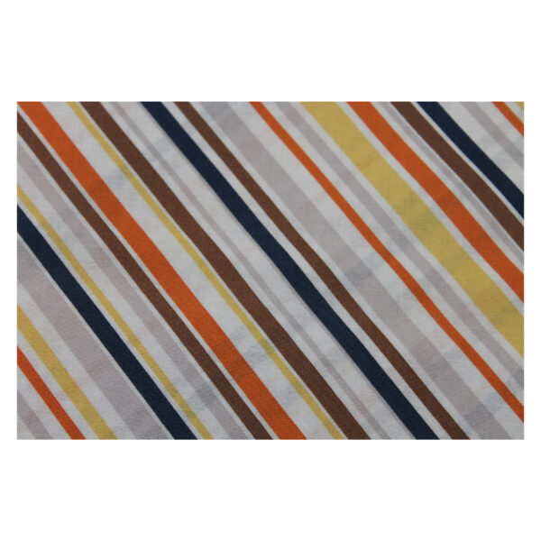 13.80EUR/m - Baumwollstoff - Patchworkstoff - Streifen - schräge - orange, blau, gelb, grau – Bild 2