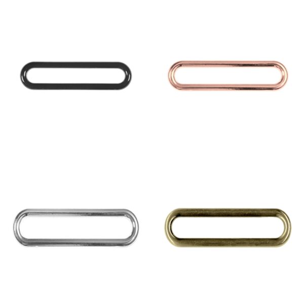 2 Ovalringe - für 38mm Gurtband - 3 mm - verschiedene Farben