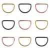 2 Halbrundringe - D-Ringe - für 38mm Gurtband - 4 mm - verschiedene Farben