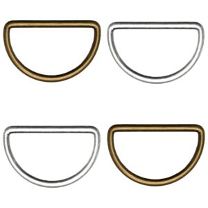 2 Halbrundringe - D-Ringe - für 38mm Gurtband - 3 mm - verschiedene Farben