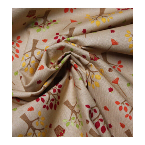 13.80EUR/m - Baumwollstoff - Patchworkstoff - Herbstwald - Bäume - rot, grün, gelb – Bild 3