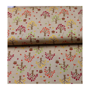 13.80EUR/m - Baumwollstoff - Patchworkstoff - Herbstwald - Bäume - rot, grün, gelb