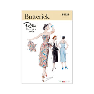 Butterick Schnittmuster - B6923 - Retro - extravagantes Damenkleid der 50er Jahre