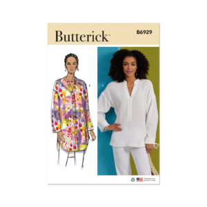 Butterick Schnittmuster - B6929 -lässige Bluse mit Knopfleiste