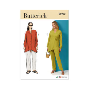 Butterick Schnittmuster - B6932 - lässige weite Longbluse in zwei Ausführungen