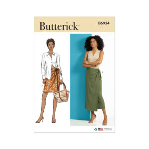 Butterick Schnittmuster - B6934 - raffinierter Wickelrock in zwei Längen