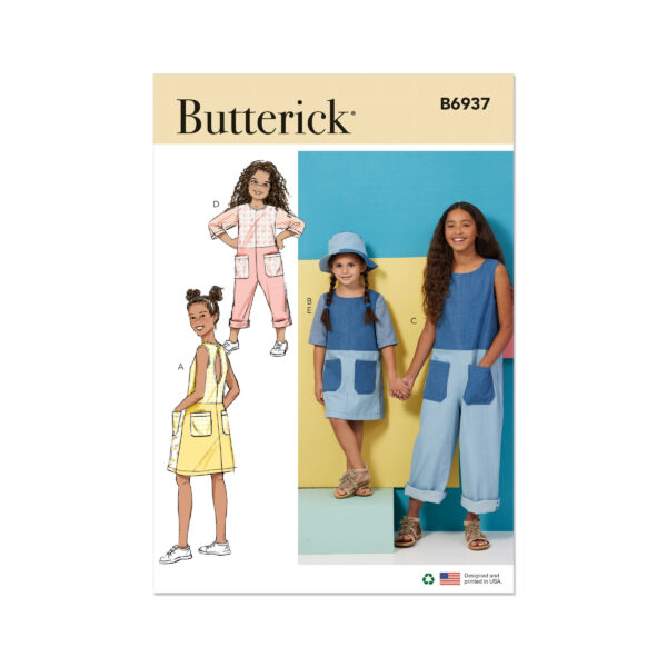 Butterick Schnittmuster - B6937 -  Sommer - extravagante Kombination für coole Mädchen