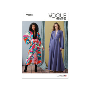 Vogue Schnittmuster V1921 - Kleid mit tiefem Ausschnitt und Bindeband