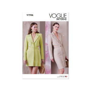 Vogue Schnittmuster V1936 - Kostüm - Kleid mit Taillenbund