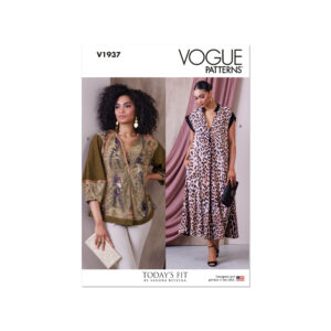 Vogue Schnittmuster V1937 - Bluse oder Kleid, lässig weit