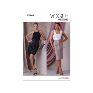 Vogue Schnittmuster V1942 - schmaler Rock mit Ösen und Bändern