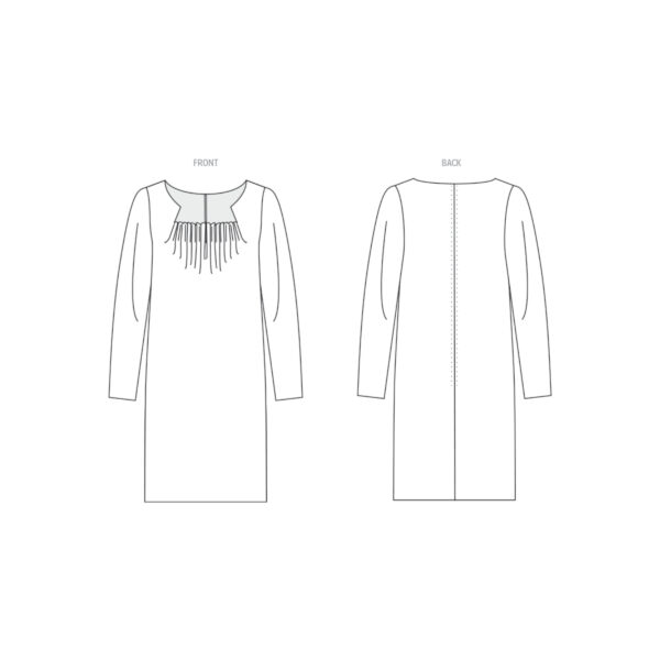 Vogue Schnittmuster V1920 - Kleid mit ausgefallener Ausschnittgestaltung – Bild 6