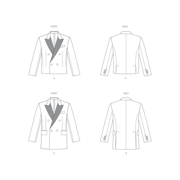 Vogue Schnittmuster V1946 - Herren Sakko, Herrenjacke – Bild 8