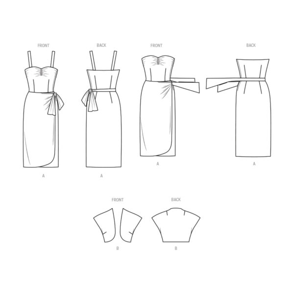 Butterick Schnittmuster - B6923 - Retro - extravagantes Damenkleid der 50er Jahre – Bild 4