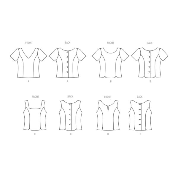 Butterick Schnittmuster - B6925 - sommerliches kurzes Top – Bild 11