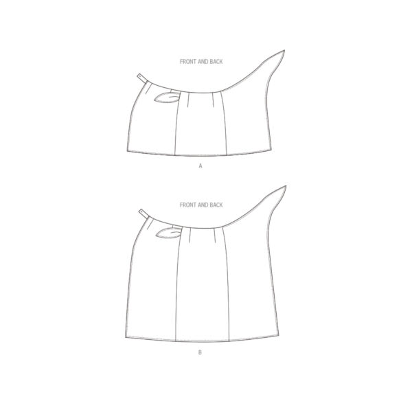 Butterick Schnittmuster - B6934 - raffinierter Wickelrock in zwei Längen – Bild 6
