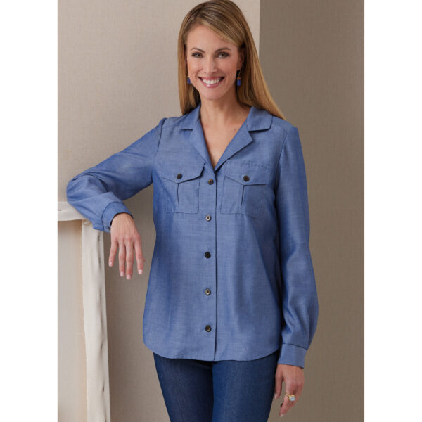 Butterick Schnittmuster - B6924 - sportliche Hemdbluse mit Reverskragen – Bild 2