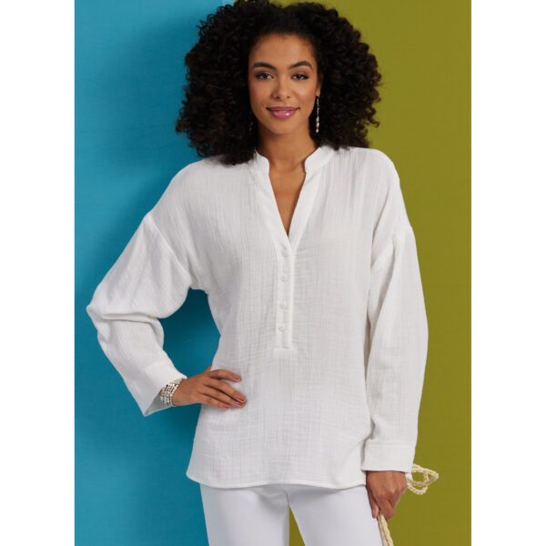 Butterick Schnittmuster - B6929 -lässige Bluse mit Knopfleiste – Bild 2