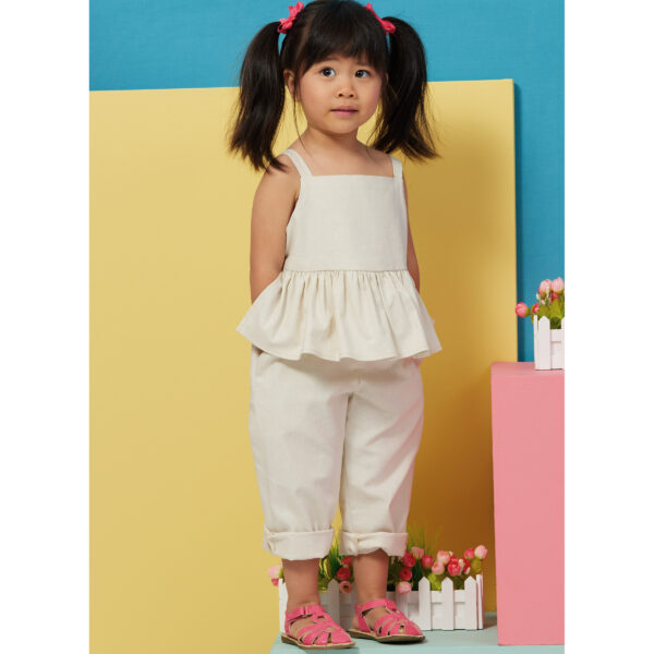 Butterick Schnittmuster - B6936 - lässig leichtes, außergewöhnliches Sommeroutfit für Kleinkinder – Bild 2