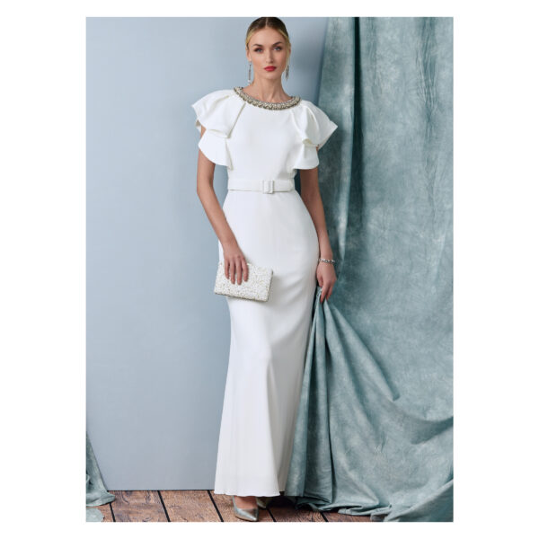 Vogue Schnittmuster V1919 - elegantes Abendkleid mit Flügelärmel – Bild 2