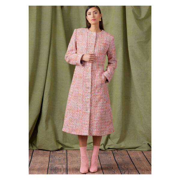Vogue Schnittmuster V1926 - schlichter Mantel mit kleinem Stehkragen – Bild 2
