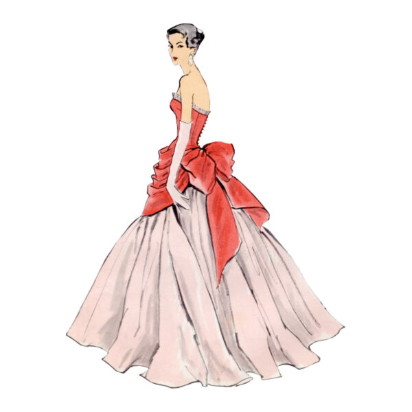Vogue Schnittmuster - Vintage -  V1931 - elegantes Kleid - Abendkleid mit großer Schleife – Bild 2
