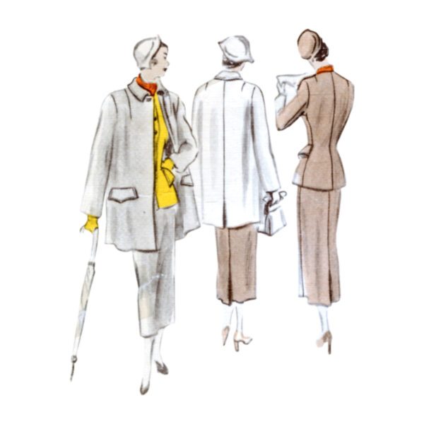 Vogue Schnittmuster V1932 - Vintage - Kostüm aus dem Jahre 1949 – Bild 2