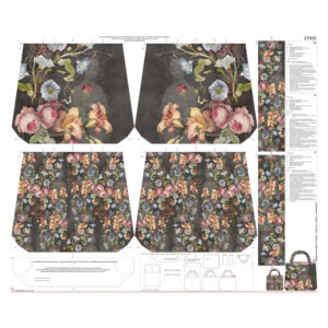 18.86EUR/m - Stenzo - Canvas Panel - Rosentraum - braun / rosé - Panel 125 cm
