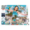 14.96EUR/m - Stenzo - Jersey Panel - lustiges Zebra - türkis - Panel  120 cm – Bild 2
