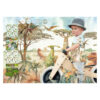 14.60EUR/m - Stenzo - Jersey Panel - Saurierwelten - braun/grün - Panel 75 cm – Bild 2