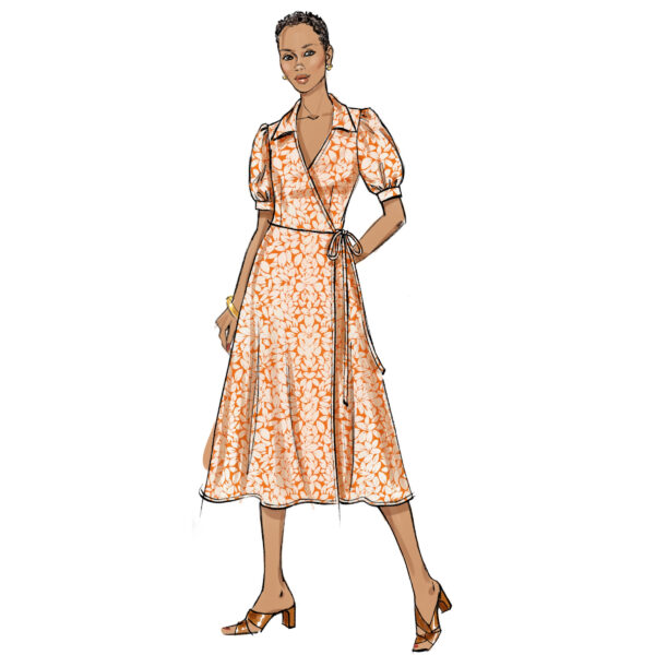 Butterick Schnittmuster - B6928 - schickes Kleid mit V-Ausschnitt und Kragen – Bild 3