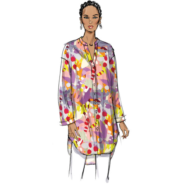 Butterick Schnittmuster - B6929 -lässige Bluse mit Knopfleiste – Bild 3
