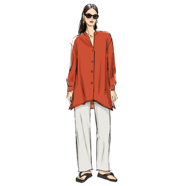 Butterick Schnittmuster - B6932 - lässige weite Longbluse in zwei Ausführungen – Bild 3