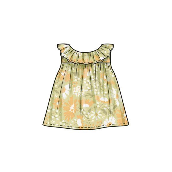 Butterick Schnittmuster - B6935 - beliebtes Baby Sommeroutfit, Mädchen – Bild 3