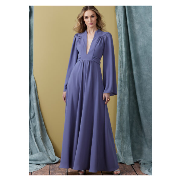 Vogue Schnittmuster V1921 - Kleid mit tiefem Ausschnitt und Bindeband – Bild 3