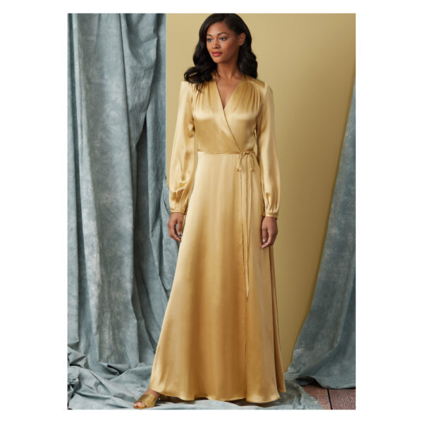 Vogue Schnittmuster V1928 - Wickelkleid mit eingereihten Schultern – Bild 3