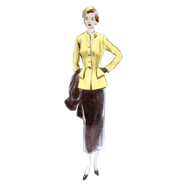 Vogue Schnittmuster V1932 - Vintage - Kostüm aus dem Jahre 1949 – Bild 3