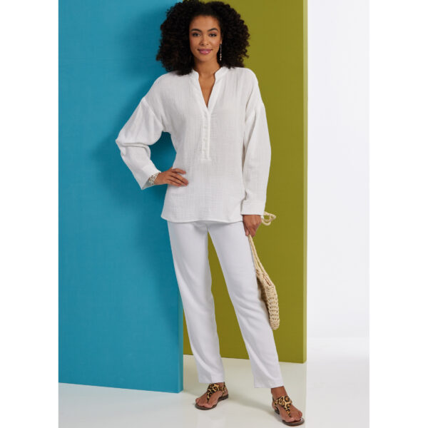 Butterick Schnittmuster - B6929 -lässige Bluse mit Knopfleiste – Bild 4
