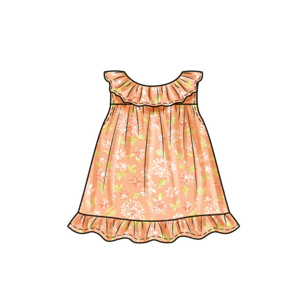 Butterick Schnittmuster - B6935 - beliebtes Baby Sommeroutfit, Mädchen – Bild 4