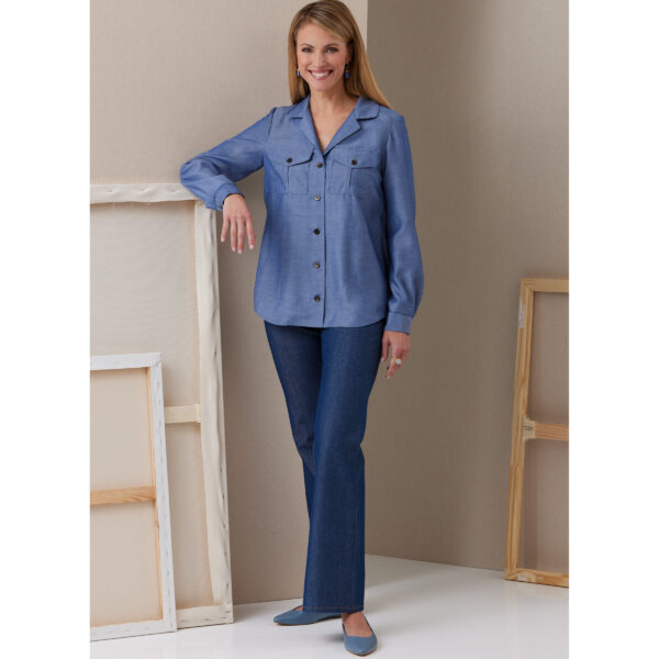 Butterick Schnittmuster - B6924 - sportliche Hemdbluse mit Reverskragen – Bild 5