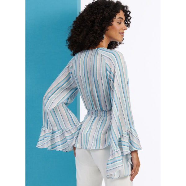 Butterick Schnittmuster - B6930 - kragenlose Bluse mit Wickelcharakter – Bild 5